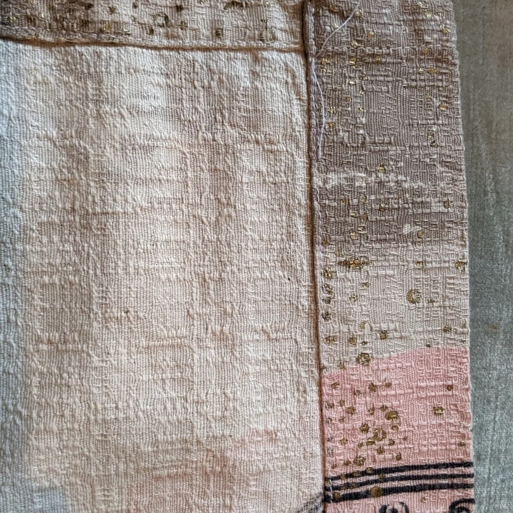 PAIR of Vintage 1950s Bark Cloth Curtains
